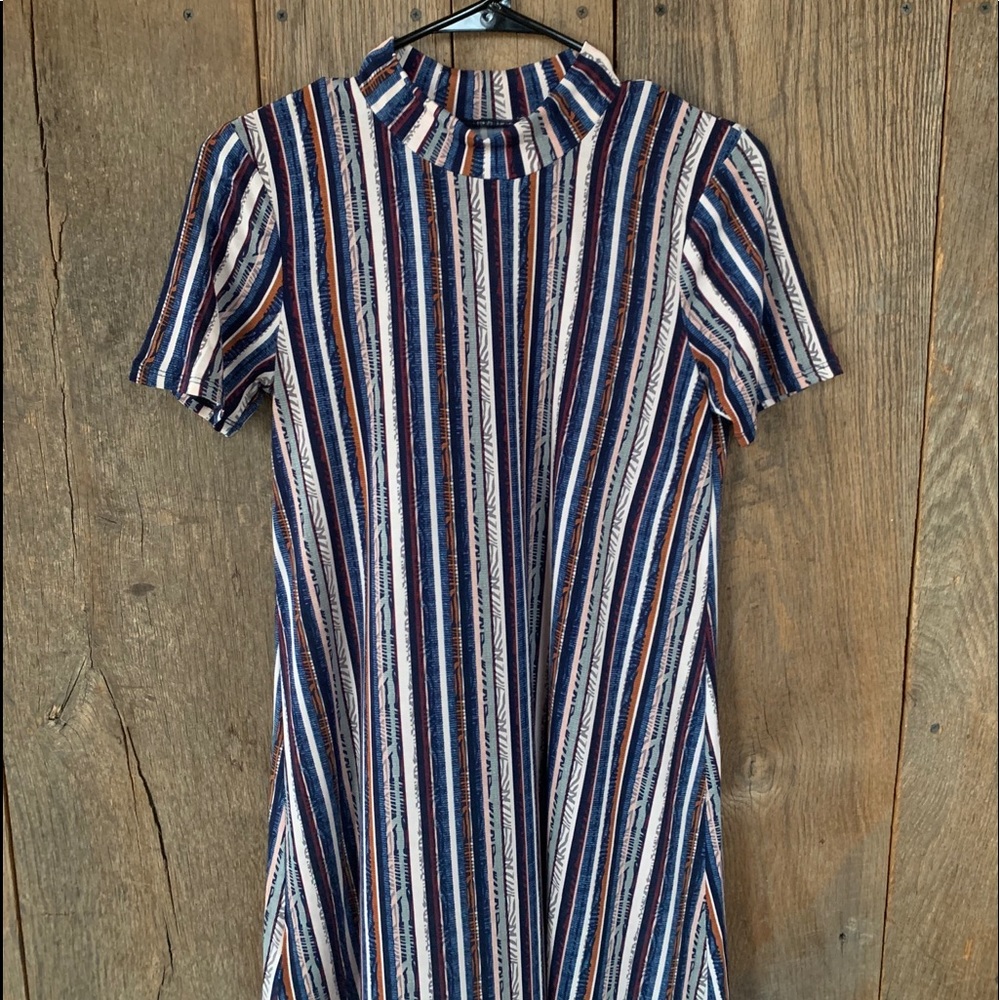 Striped, Polyester dress, Knee length